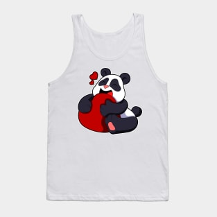 Panda - Love with Heart Tank Top